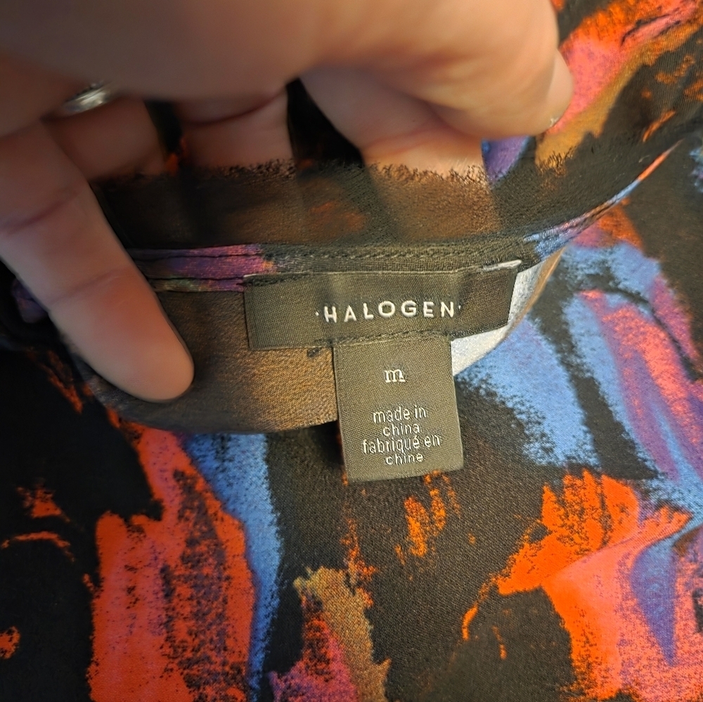 Halogen Abstract Colour Tank Top Size M - Picture 3 of 5